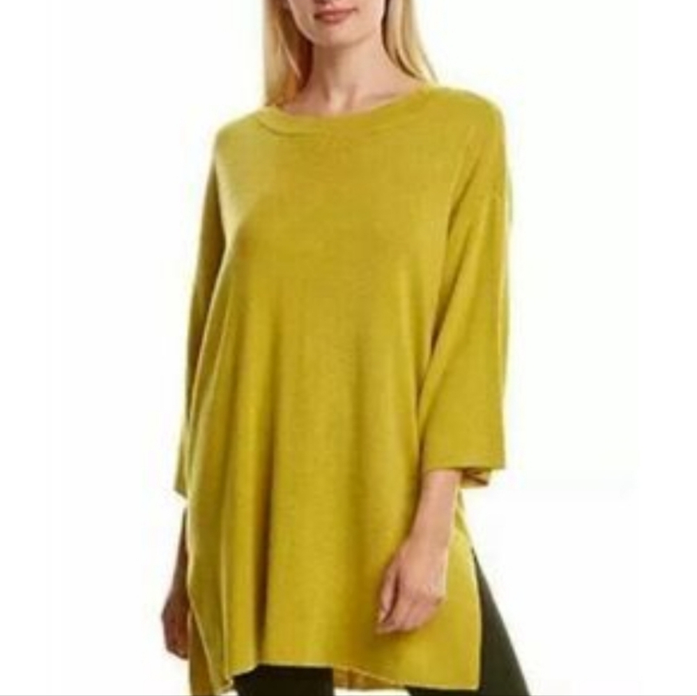 Eileen Fisher Organic Cotton Silk Tunic Sweater